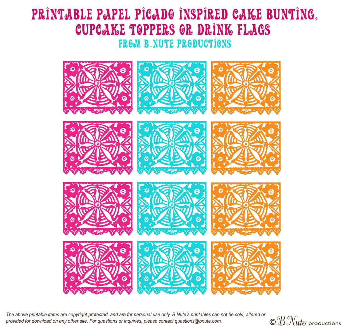 printable papel picado template