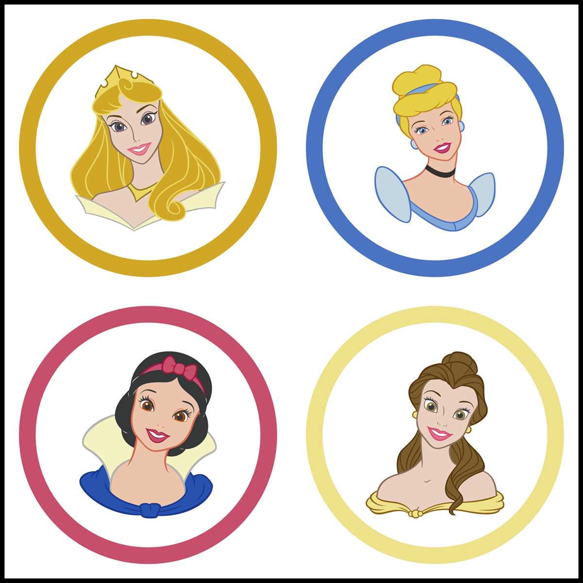 disney princesses printable