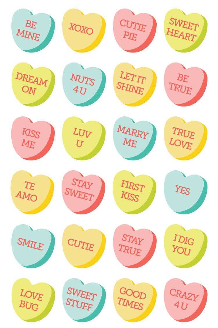 conversation heart printable conversation heart printable