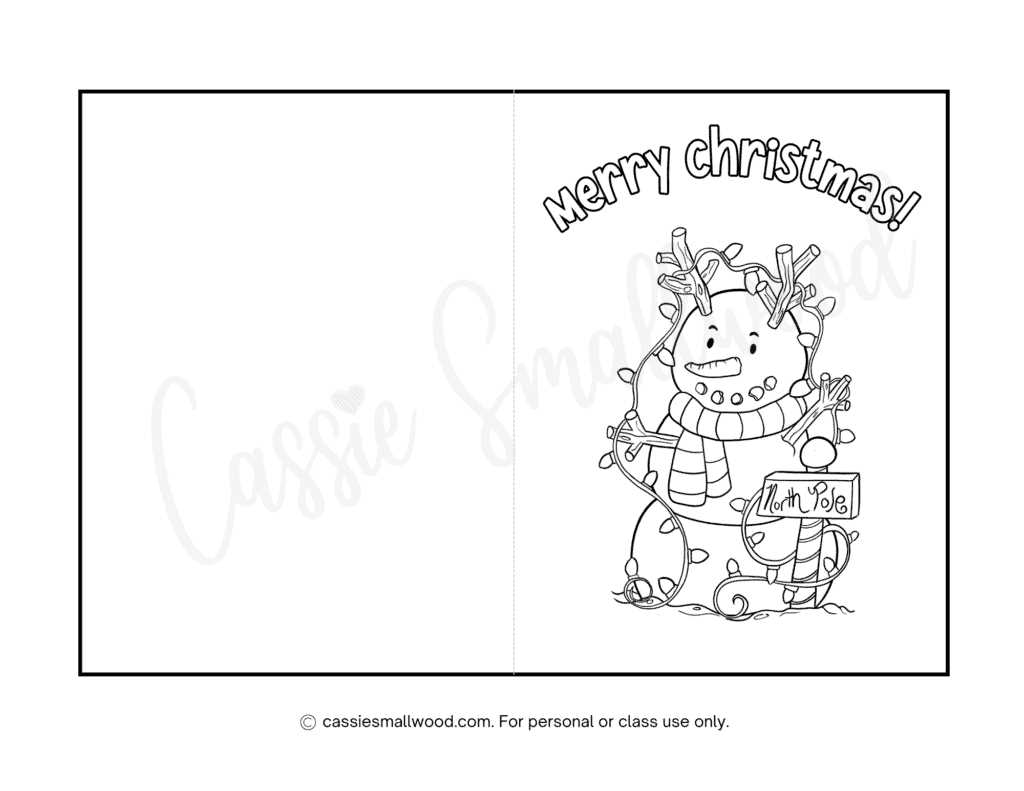 free printable foldable coloring printable christmas cards