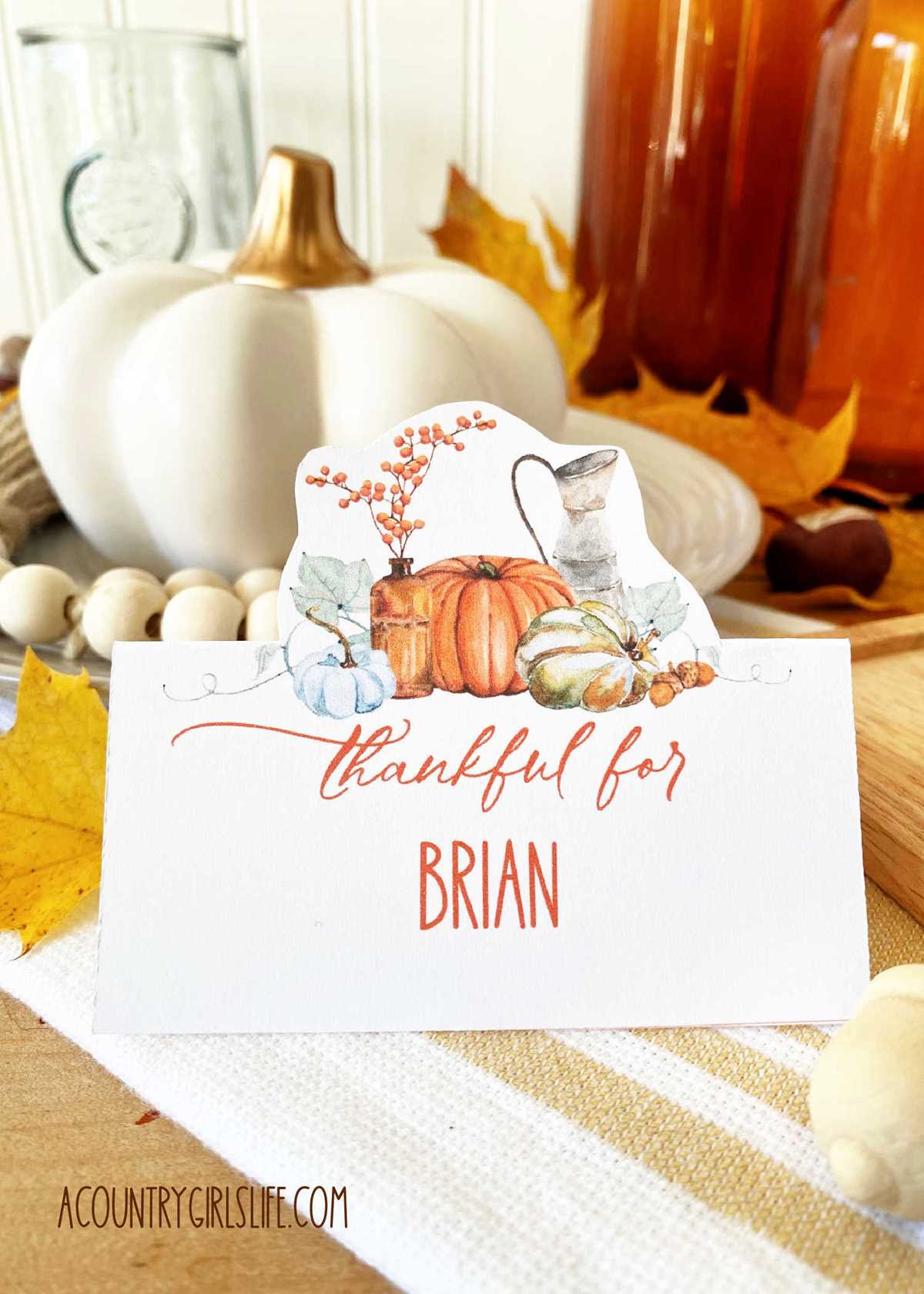 thanksgiving place cards free printable