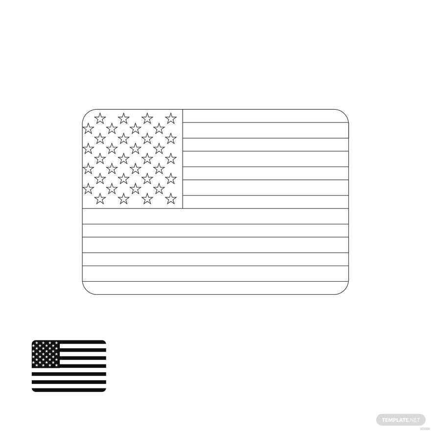 american flag coloring page printable free