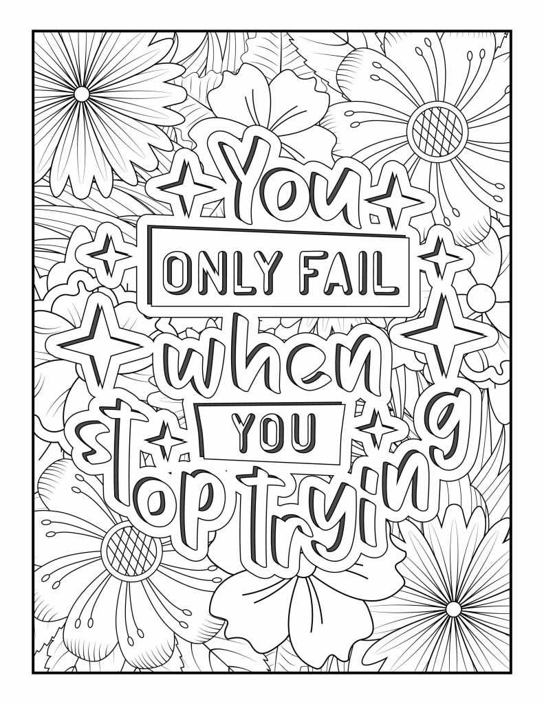free printable quote coloring pages