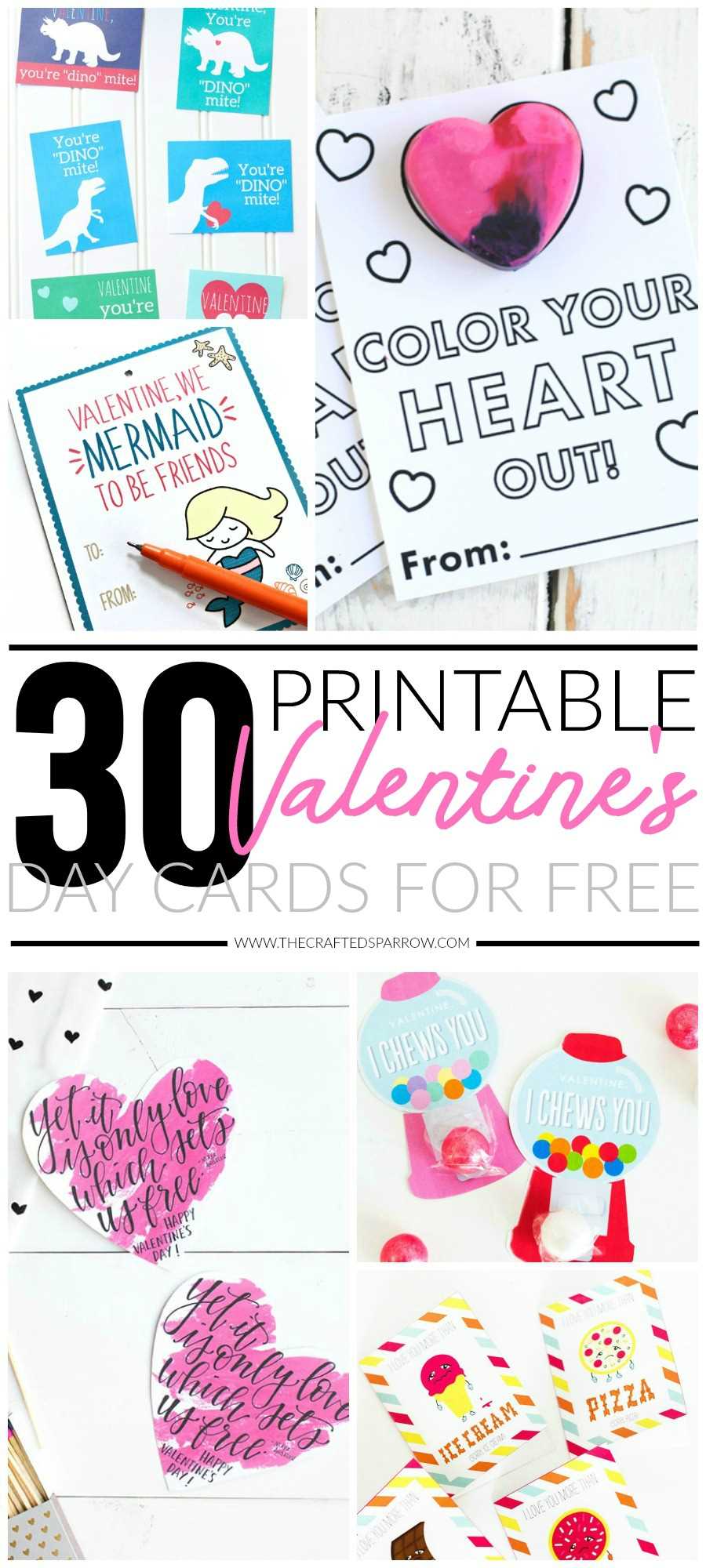 valentine card free printable
