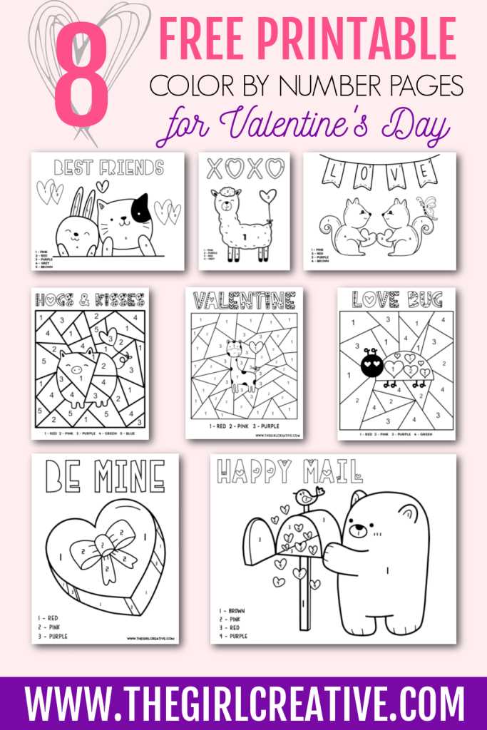 valentines color by number printable valentines color by number printable