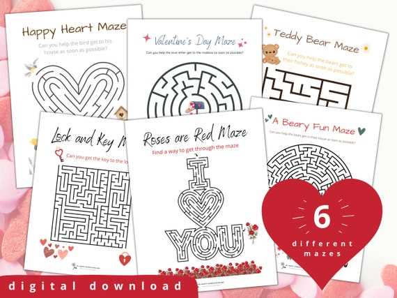 valentines maze printable valentines maze printable