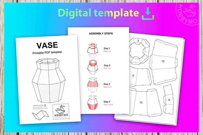 vase template printable vase template printable