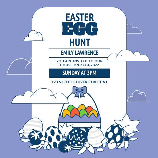 printable easter invitation