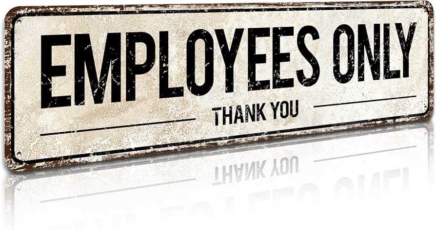 employee only sign printable employee only sign printable