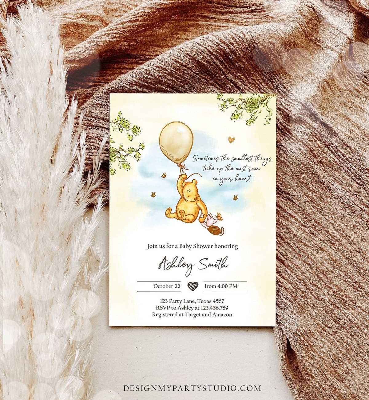 winnie the pooh invitations printable