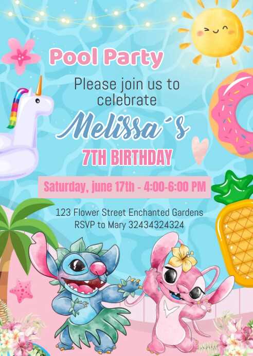 free printable stitch birthday invitations free printable stitch birthday invitations