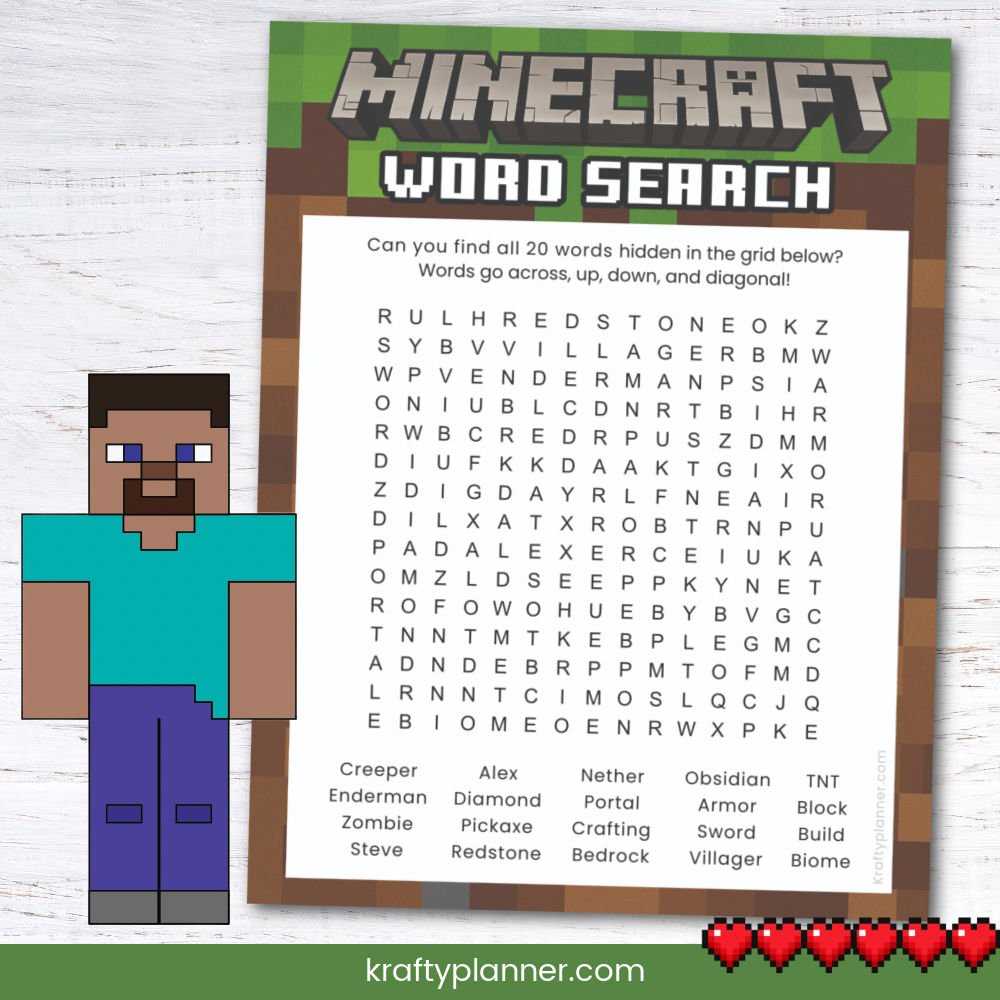 minecraft free printables