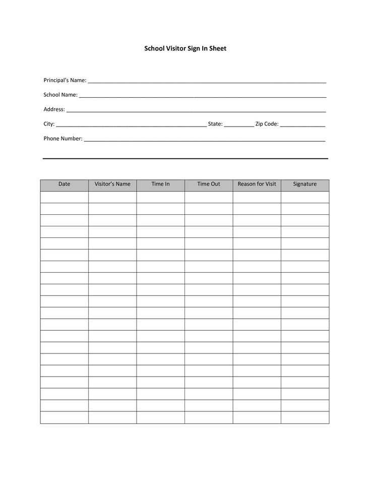 visitor sign in sheet printable visitor sign in sheet printable