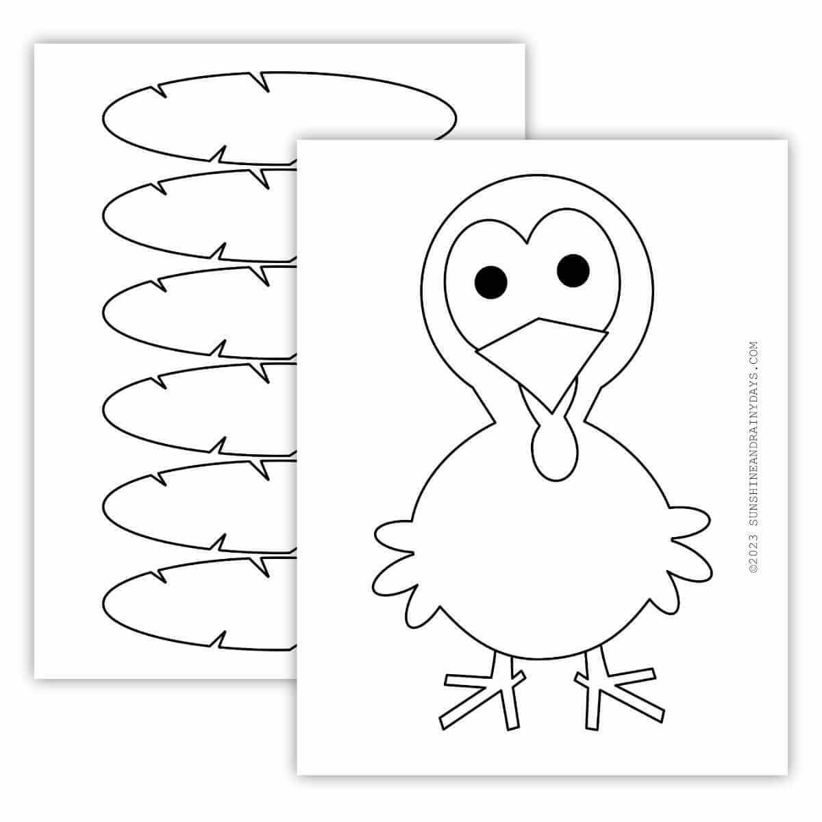 turkey body printable turkey body printable