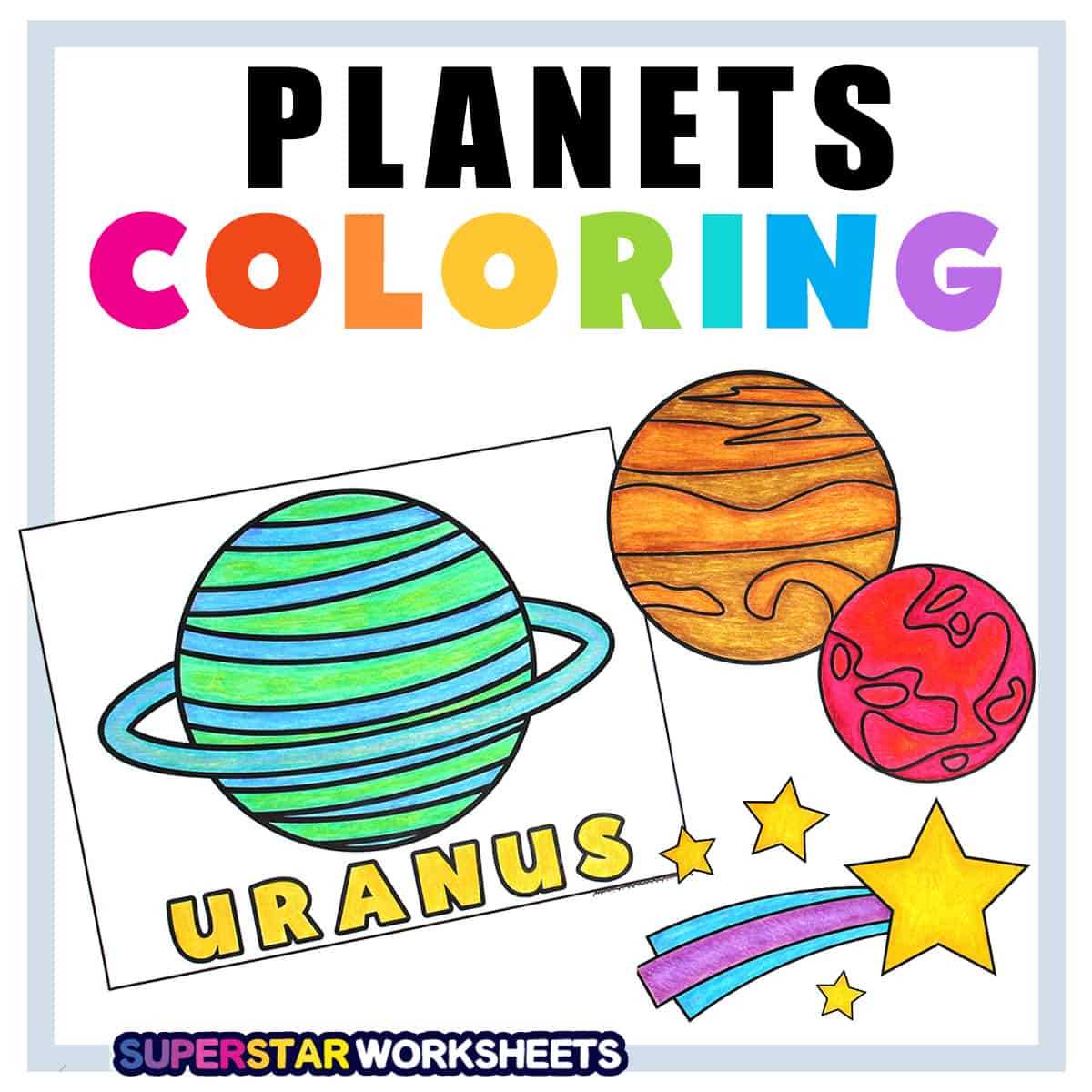 printable solar system colouring pages