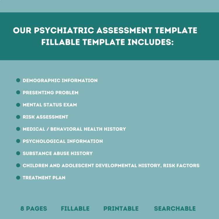 printable psychiatric evaluation template
