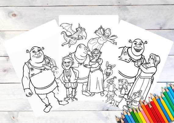 printable shrek coloring pages