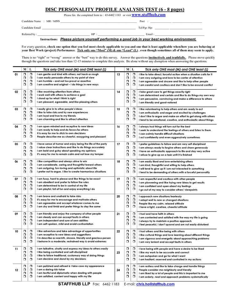 free disc test printable free disc test printable