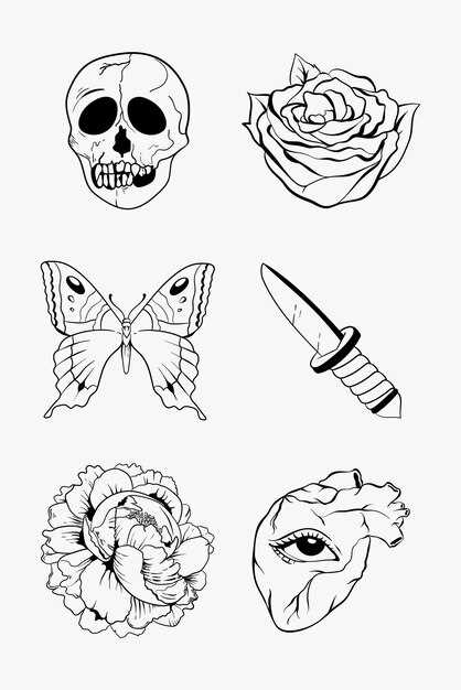 for beginners printable outline tattoo stencil designs