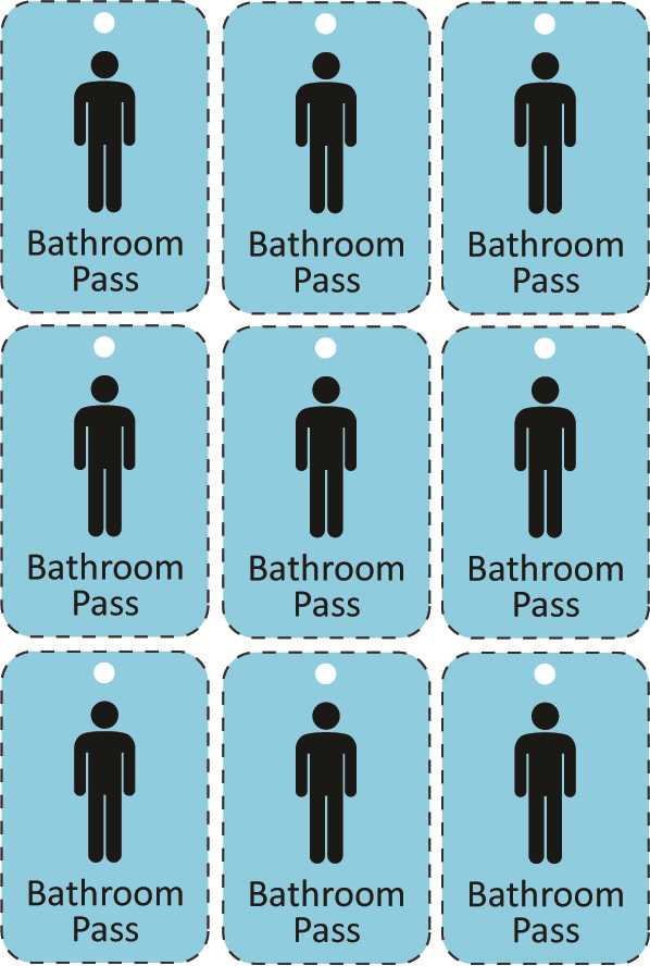 bathroom pass printable bathroom pass printable