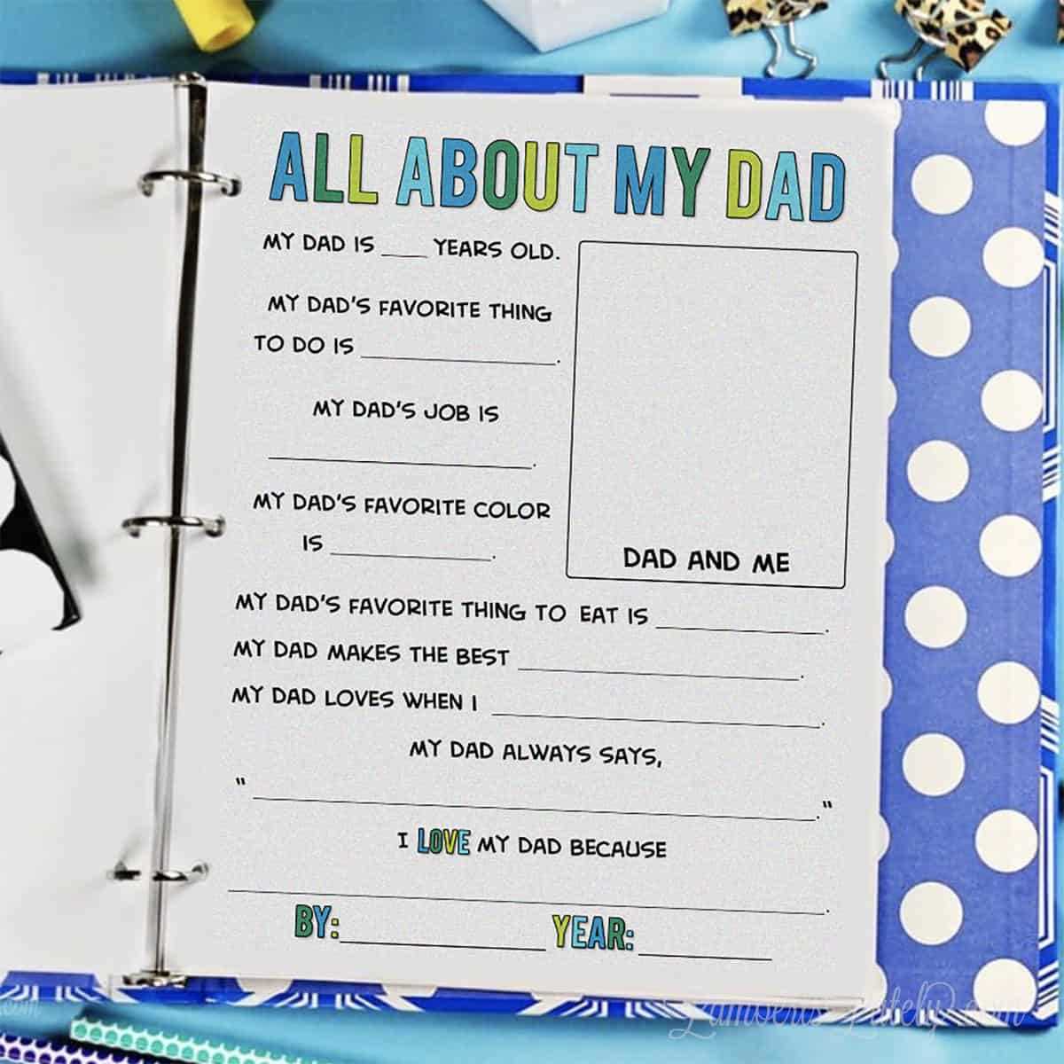free printable dad questionnaire free printable dad questionnaire