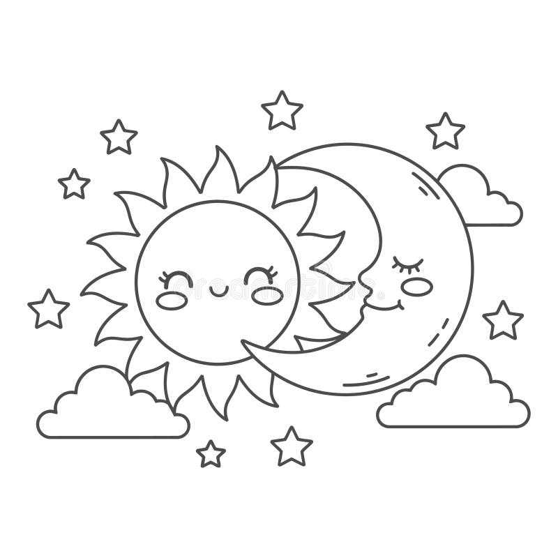 sun and moon printable sun and moon printable