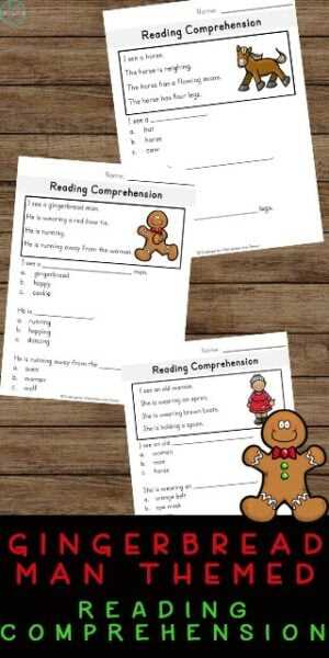 free printable gingerbread man worksheets
