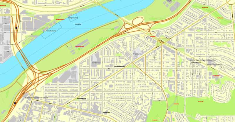 washington dc map of attractions printable map