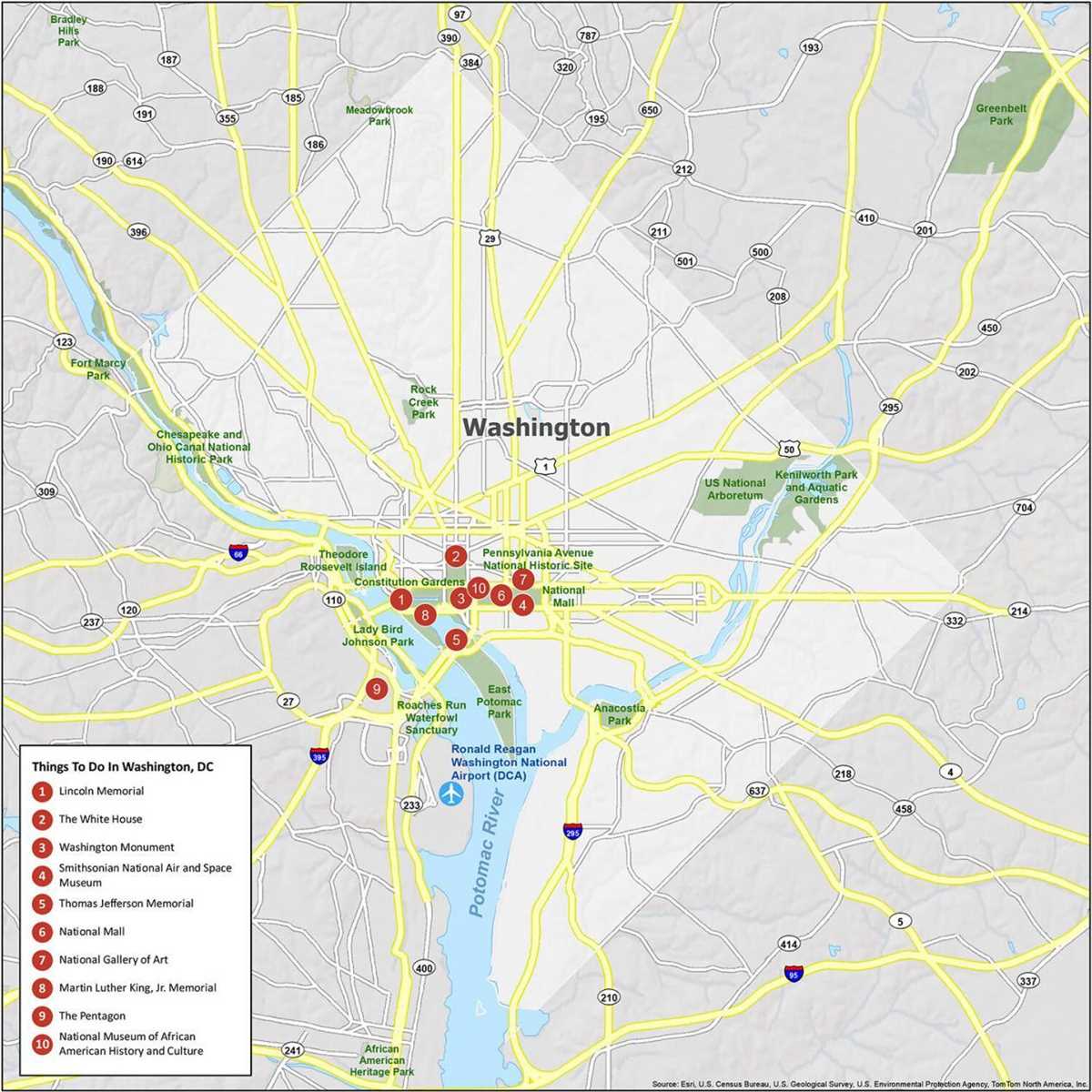 washington dc sightseeing map printable washington dc sightseeing map printable