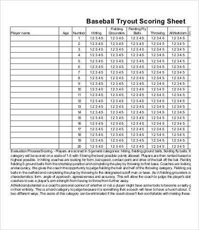 free printable baseball scorebook sheets