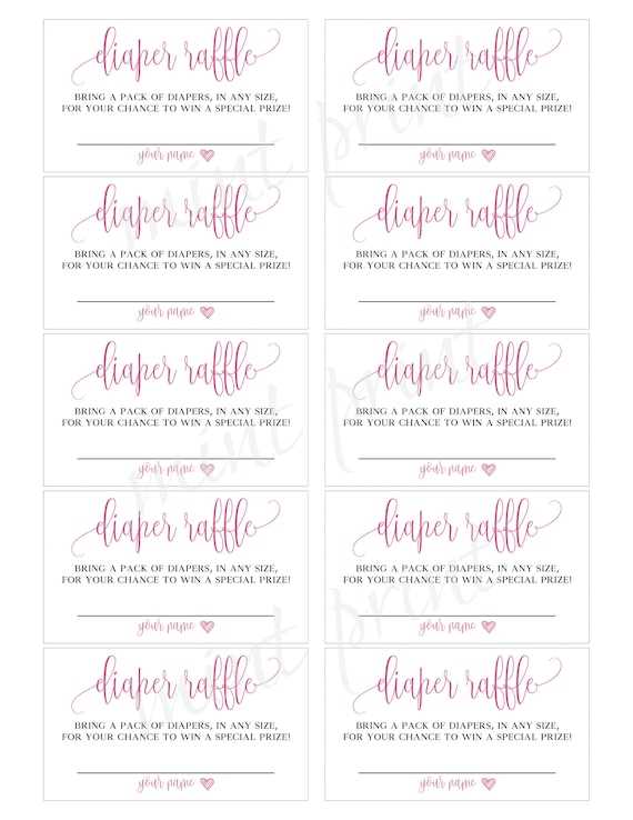 free diaper raffle tickets printable free diaper raffle tickets printable