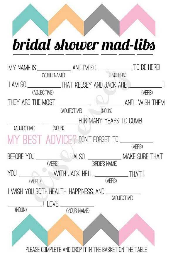 wedding mad libs free printable wedding mad libs free printable