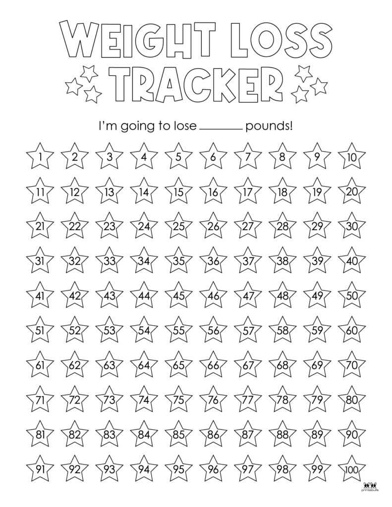 weight loss tracker printable