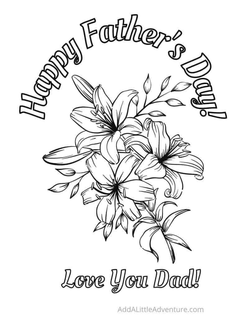 happy fathers day printable coloring pages