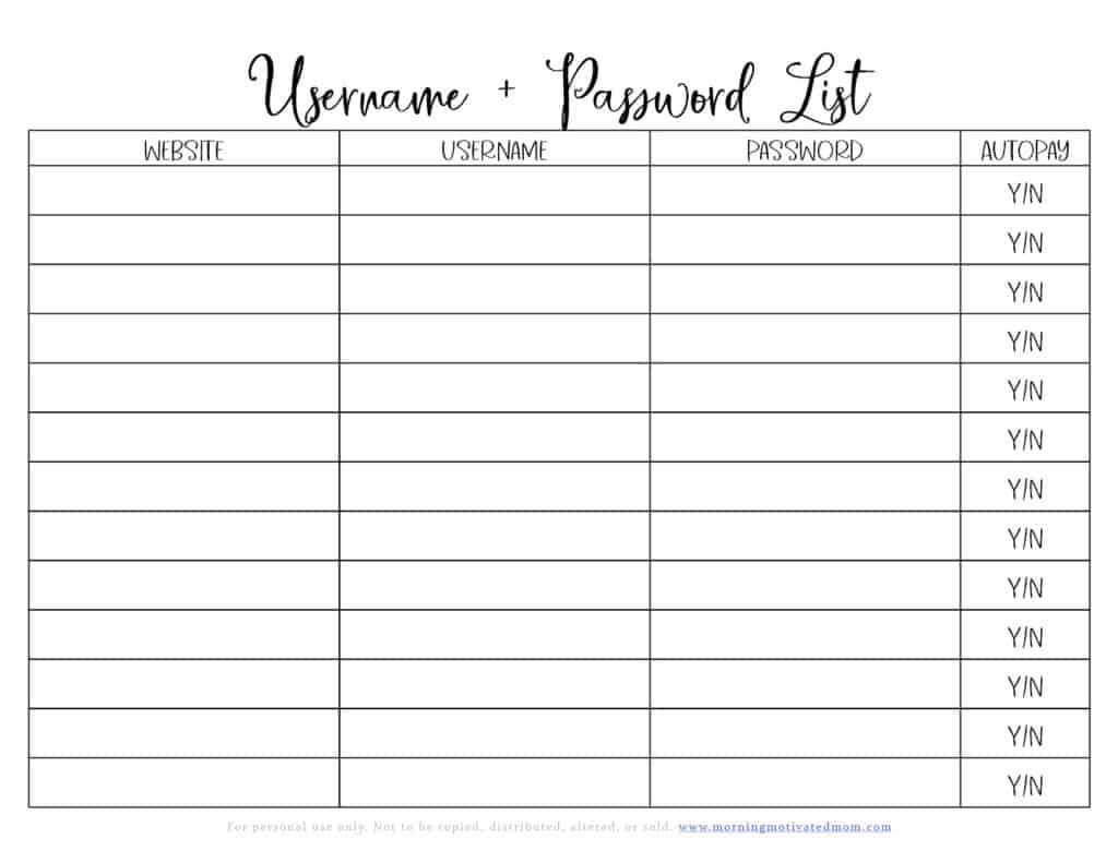 bill payment checklist printable free bill payment checklist printable free