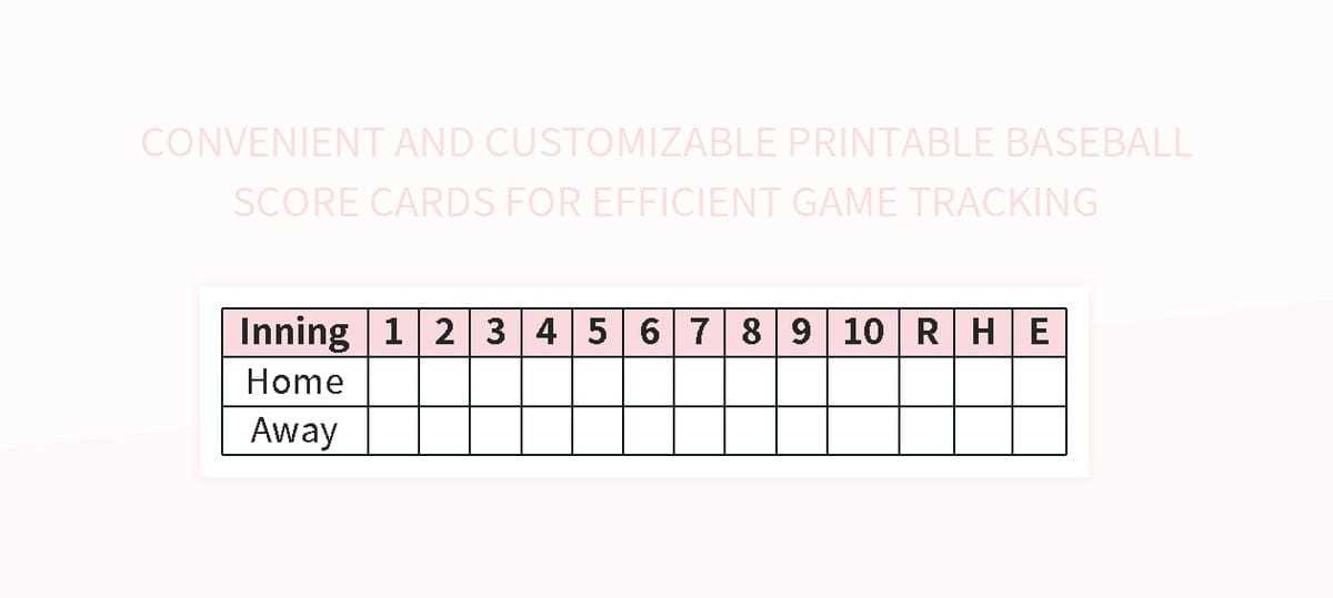 baseball scorecard free printable
