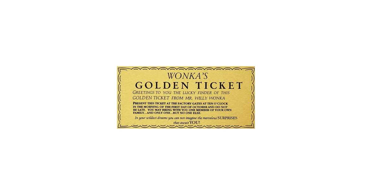 willy wonka printable golden ticket