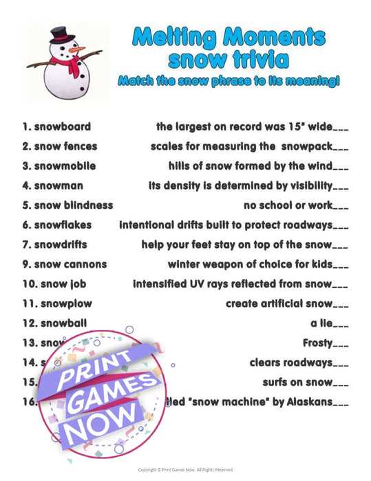 winter trivia questions and answers printables winter trivia questions and answers printables
