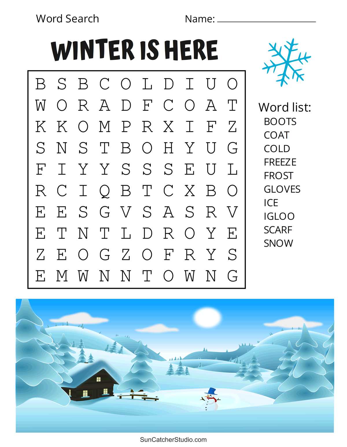 winter word find printable winter word find printable