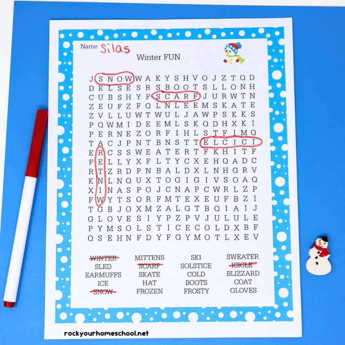 winter word search free printable winter word search free printable