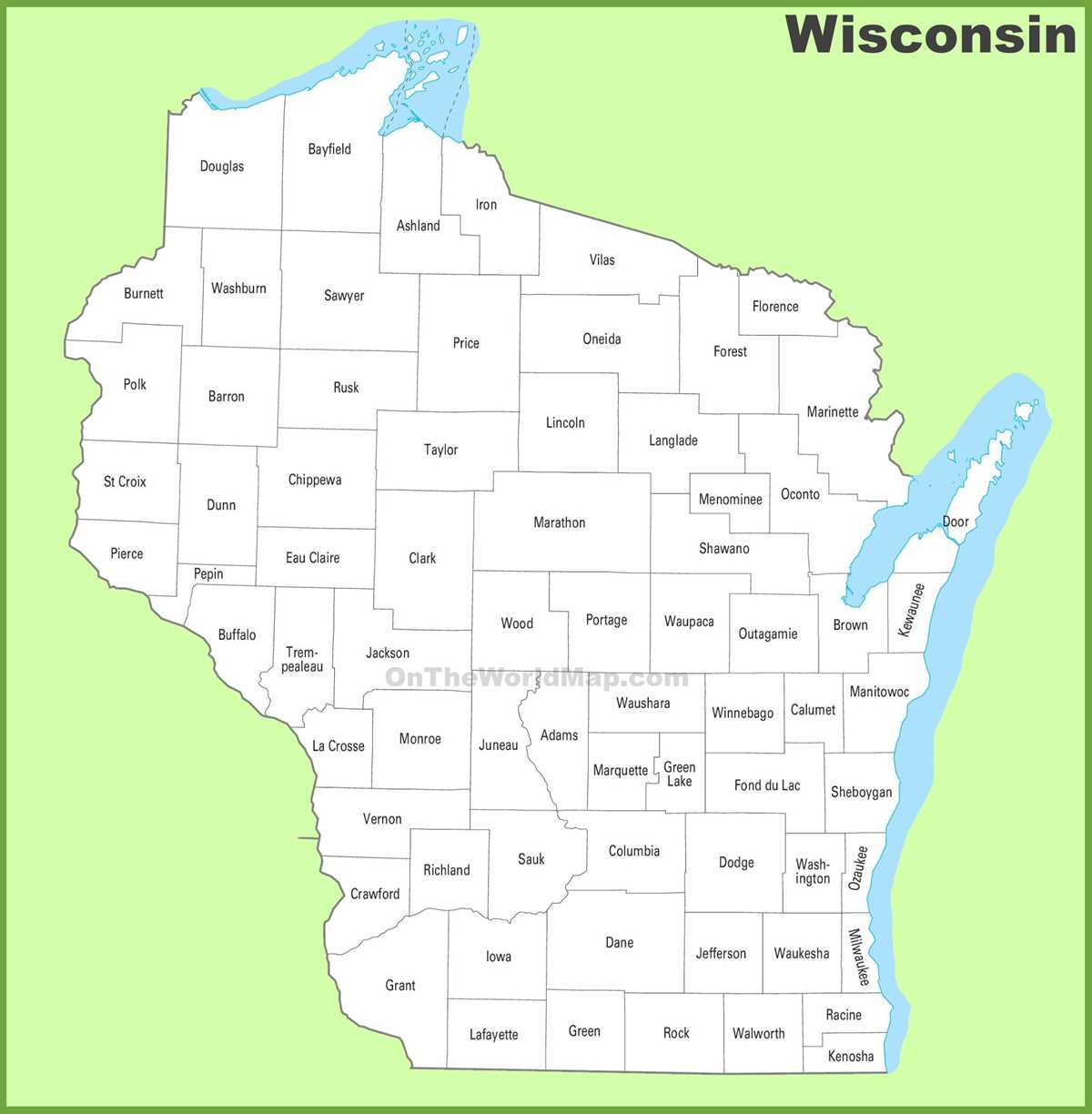 wisconsin county map printable wisconsin county map printable
