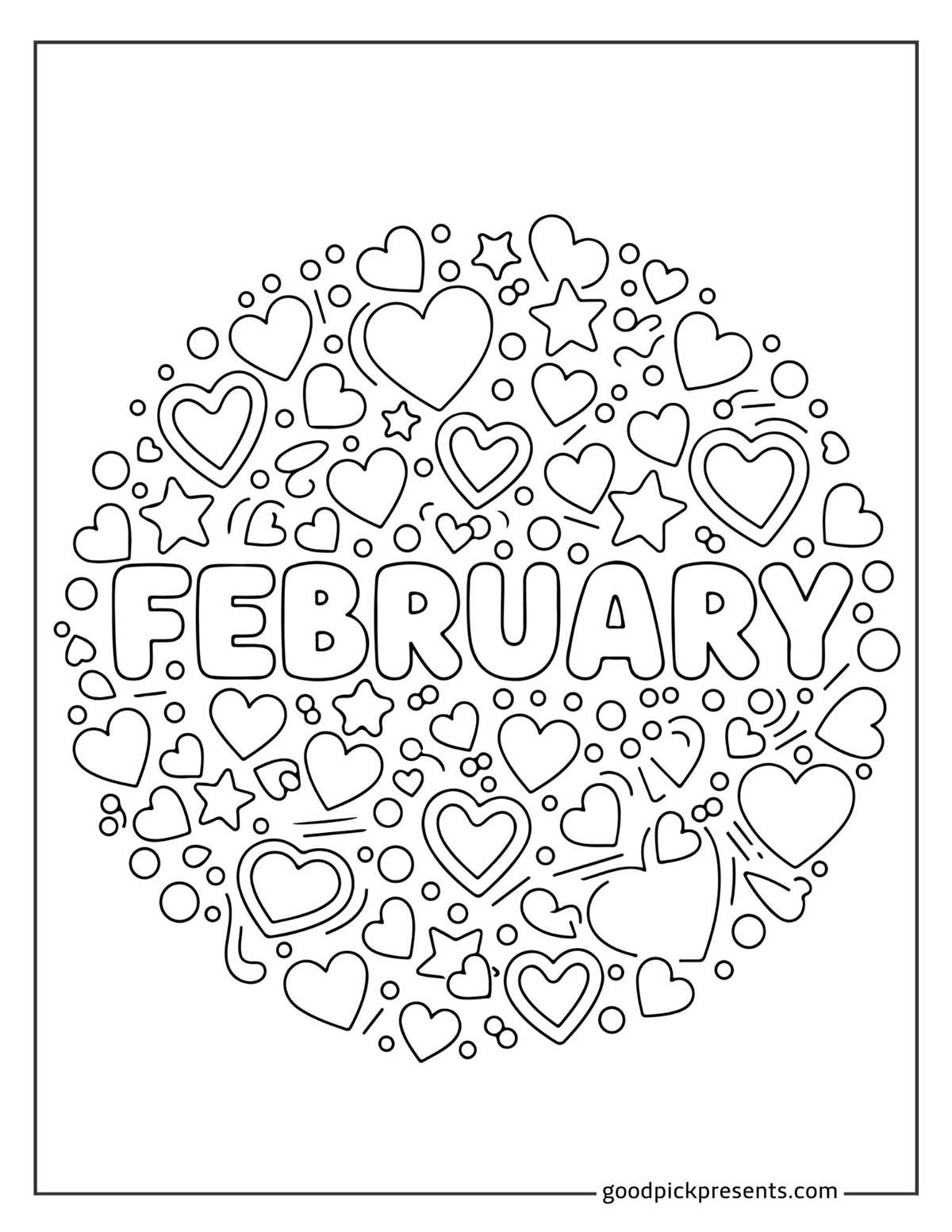 free printable february coloring pages