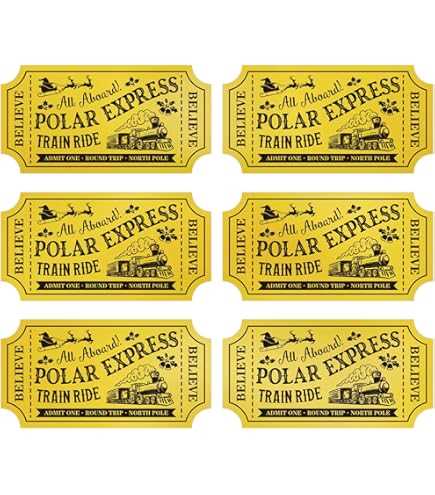 polar express movie ticket printable