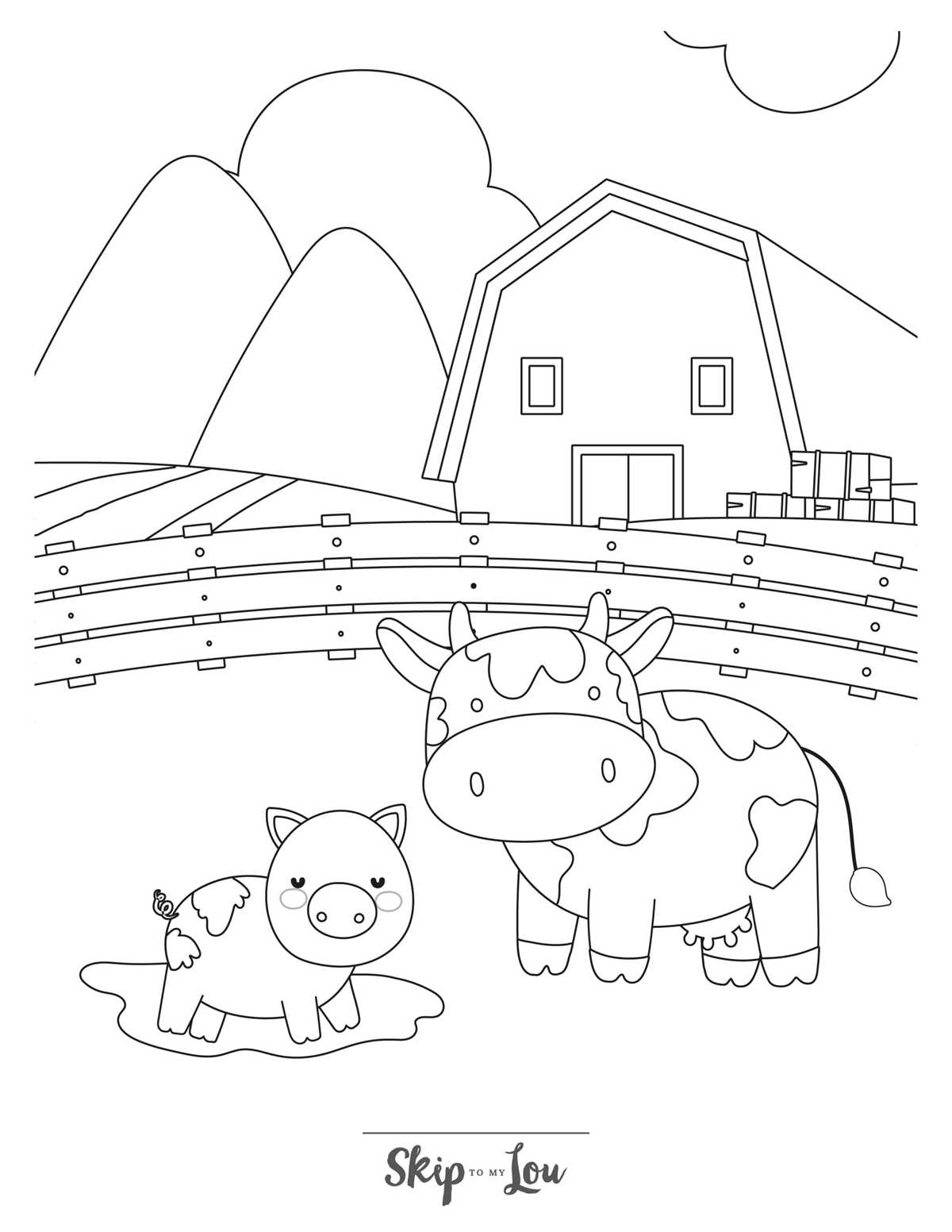 farm animals coloring pages free printable