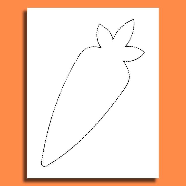 cut out carrot template printable