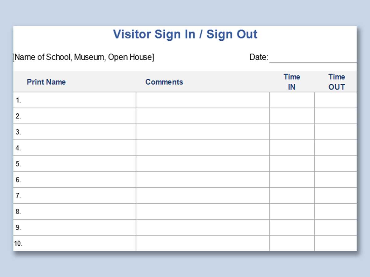 visitor sign in sheet printable visitor sign in sheet printable