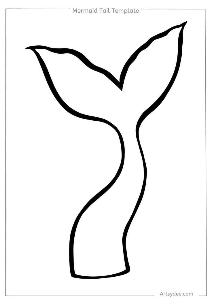 free printable mermaid tail template