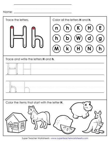 letter h printable worksheets letter h printable worksheets