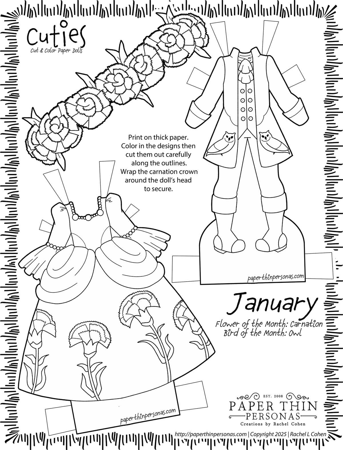 printable paper dolls coloring pages