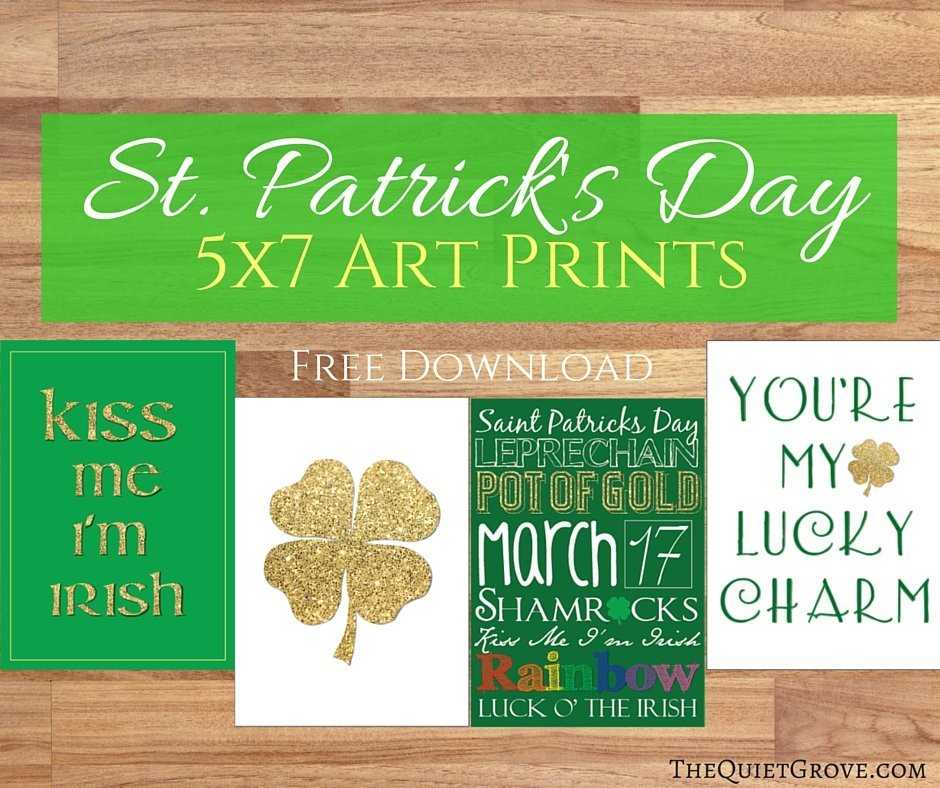 st patricks day printable decor st patricks day printable decor